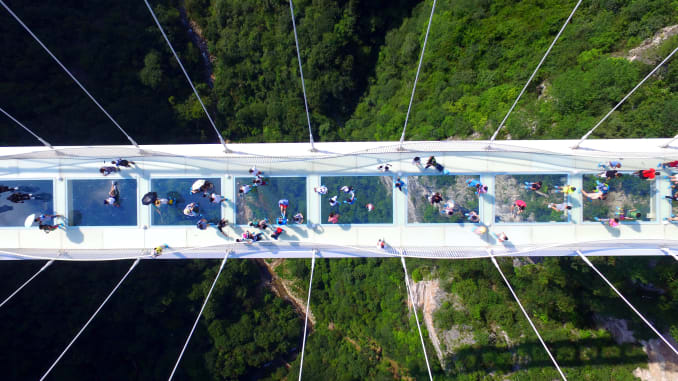 China's Zhangjiajie Glass Bridge is one of the longest and highest glass bridges in the world.